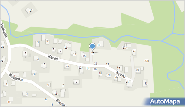 Radziszów, Kęciki, 17, mapa Radziszów