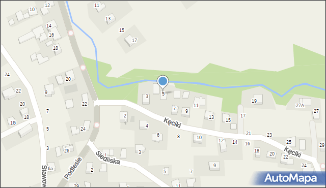 Radziszów, Kęciki, 5, mapa Radziszów