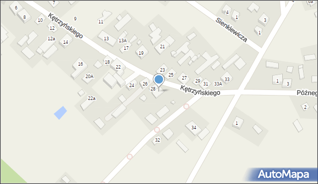 Rozogi, Kętrzyńskiego Wojciecha, 30, mapa Rozogi