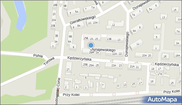 Ruda Śląska, Kędzierzyńska, 24A, mapa Rudy Śląskiej