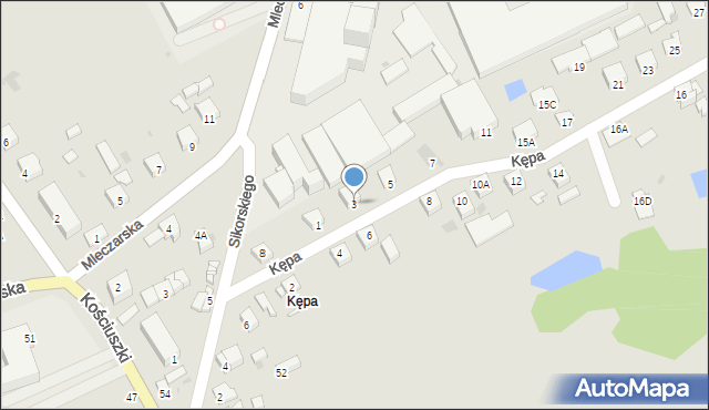 Rypin, Kępa, 3, mapa Rypin