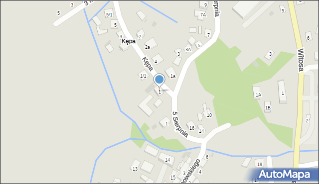 Skalbmierz, Kępa, 1, mapa Skalbmierz