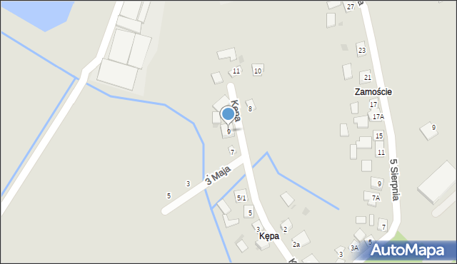 Skalbmierz, Kępa, 9, mapa Skalbmierz