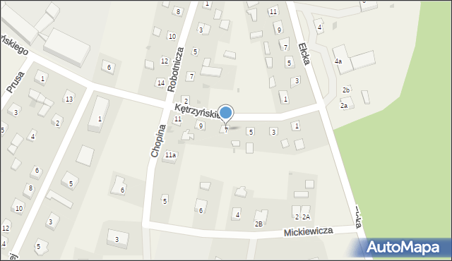 Stare Juchy, Kętrzyńskiego Wojciecha, 7, mapa Stare Juchy