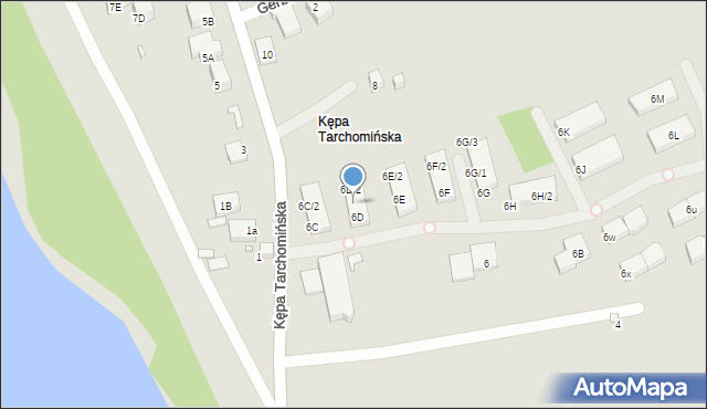 Warszawa, Kępa Tarchomińska, 6D/1, mapa Warszawy
