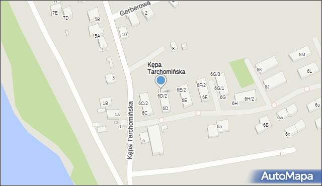 Warszawa, Kępa Tarchomińska, 6D/3, mapa Warszawy