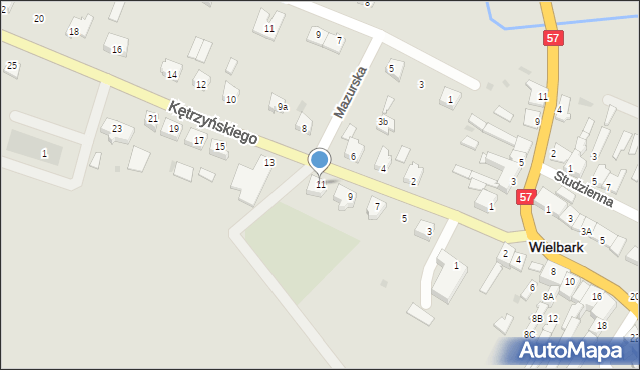 Wielbark, Kętrzyńskiego Wojciecha, 11, mapa Wielbark