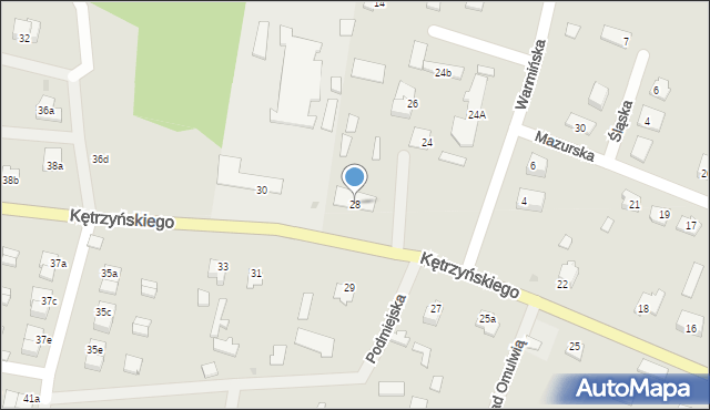 Wielbark, Kętrzyńskiego Wojciecha, 28, mapa Wielbark