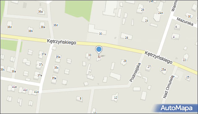 Wielbark, Kętrzyńskiego Wojciecha, 31, mapa Wielbark