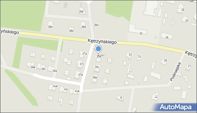 Wielbark, Kętrzyńskiego Wojciecha, 35a, mapa Wielbark