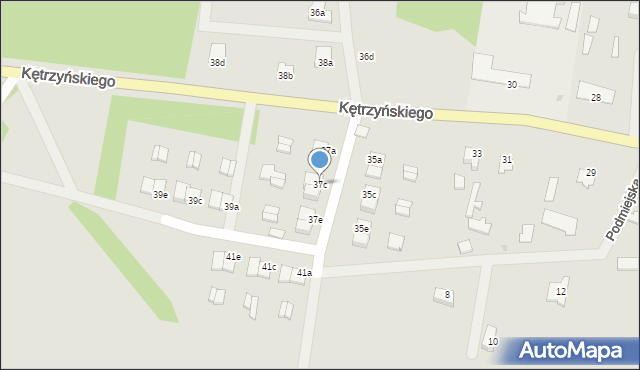 Wielbark, Kętrzyńskiego Wojciecha, 37c, mapa Wielbark