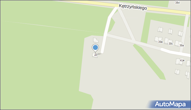 Wielbark, Kętrzyńskiego Wojciecha, 43, mapa Wielbark