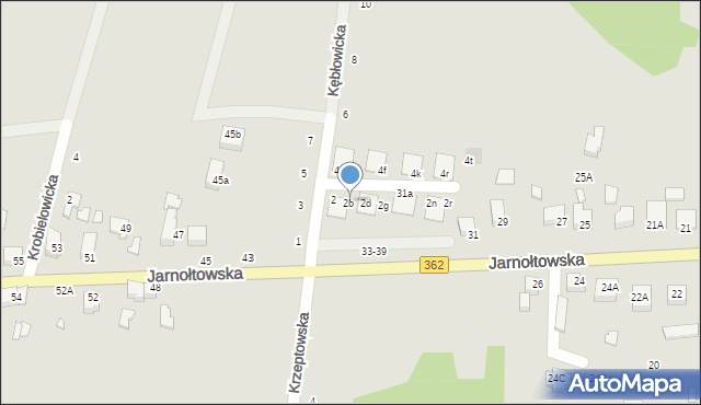 Wrocław, Kębłowicka, 2c, mapa Wrocławia