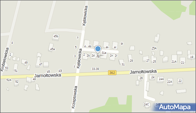 Wrocław, Kębłowicka, 2g, mapa Wrocławia