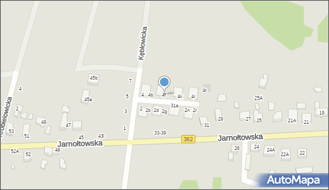 Wrocław, Kębłowicka, 4f, mapa Wrocławia