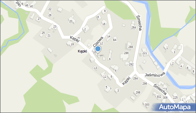 Żabnica, Kępki, 8, mapa Żabnica