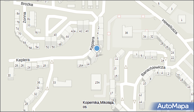 Zabrze, Keplera Jana, 10, mapa Zabrza