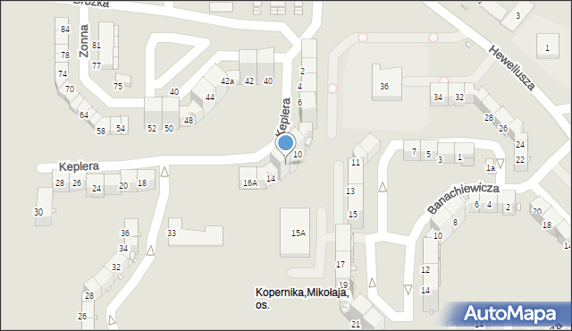 Zabrze, Keplera Jana, 12, mapa Zabrza