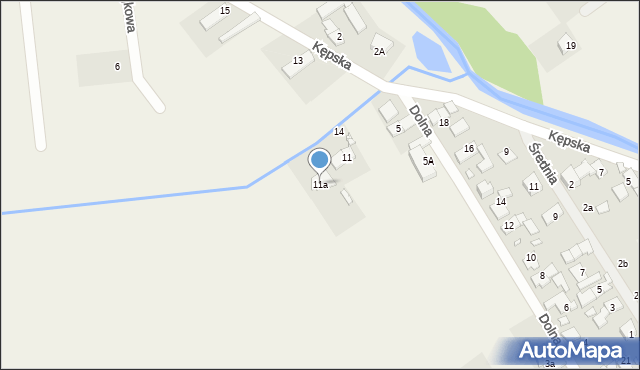 Zawada, Kępska, 11a, mapa Zawada
