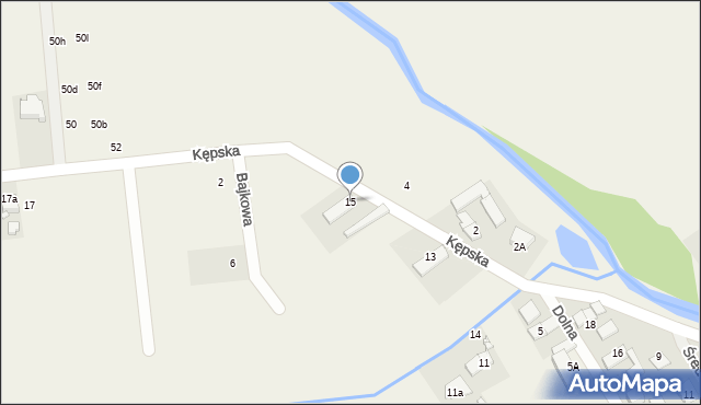 Zawada, Kępska, 15, mapa Zawada
