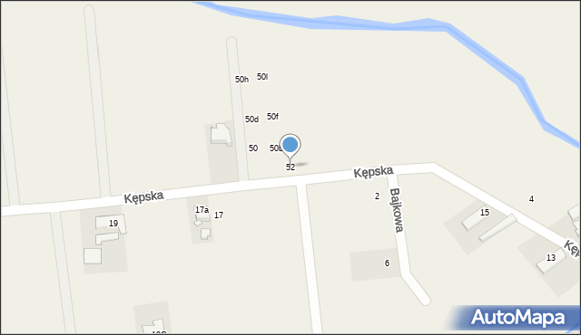 Zawada, Kępska, 52, mapa Zawada