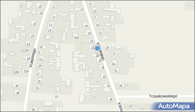 Adamów, Kilińskiego Jana, płk., 24, mapa Adamów