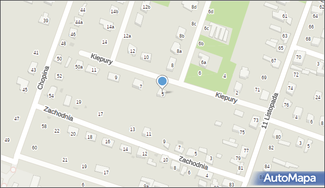 Aleksandrów Łódzki, Kiepury Jana, 5, mapa Aleksandrów Łódzki