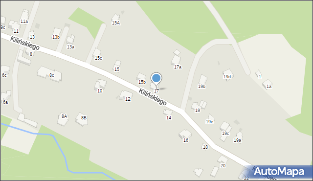 Andrychów, Kilińskiego Jana, płk., 17, mapa Andrychów