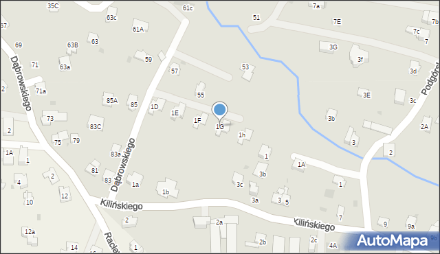 Andrychów, Kilińskiego Jana, płk., 1G, mapa Andrychów