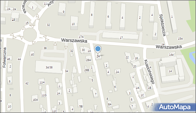 Biała Podlaska, Kilińskiego Jana, płk., 2A, mapa Białej Podlaskiej
