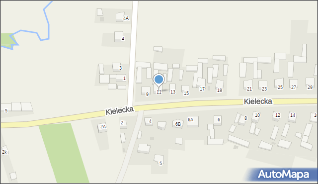 Bieliny, Kielecka, 11, mapa Bieliny