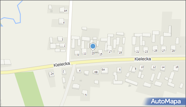 Bieliny, Kielecka, 13, mapa Bieliny