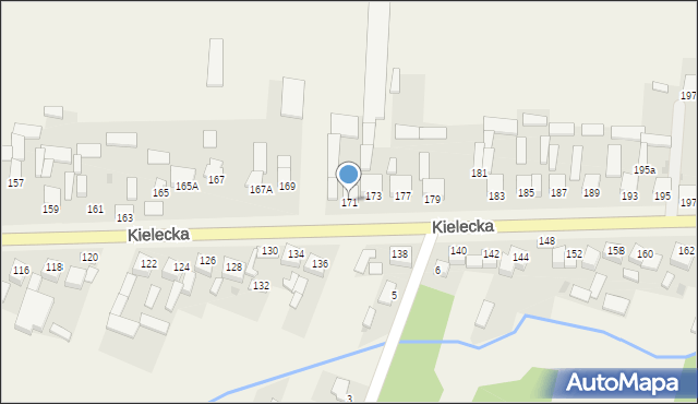 Bieliny, Kielecka, 171, mapa Bieliny