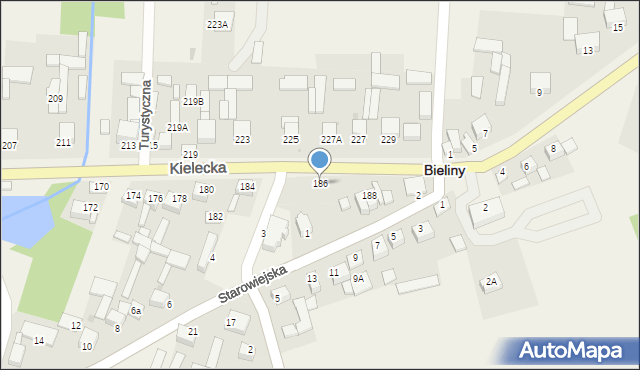 Bieliny, Kielecka, 186, mapa Bieliny