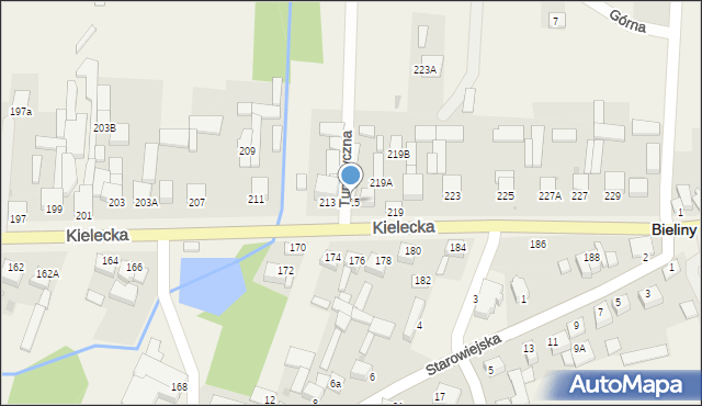 Bieliny, Kielecka, 215, mapa Bieliny
