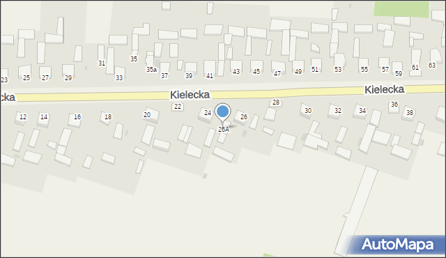 Bieliny, Kielecka, 26A, mapa Bieliny