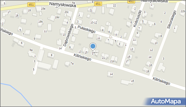 Bierutów, Kilińskiego Jana, płk., 17, mapa Bierutów