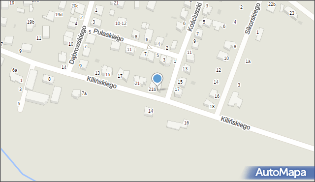 Bierutów, Kilińskiego Jana, płk., 21c, mapa Bierutów