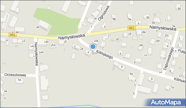 Bierutów, Kilińskiego Jana, płk., 3, mapa Bierutów