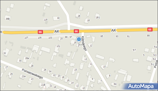 Brańsk, Kilińskiego Jana, płk., 17, mapa Brańsk