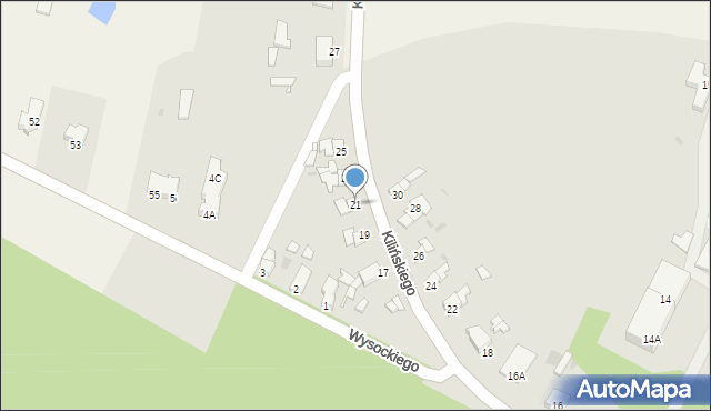 Brody, Kilińskiego Jana, płk., 21, mapa Brody