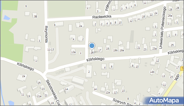 Brzeziny, Kilińskiego Jana, płk., 15, mapa Brzeziny