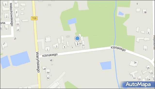 Brzeziny, Kilińskiego Jana, płk., 9, mapa Brzeziny