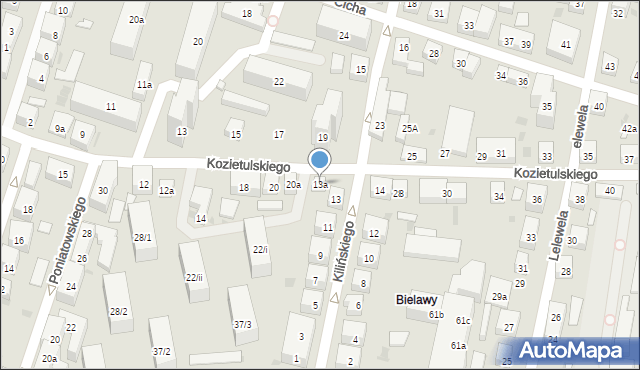 Bydgoszcz, Kilińskiego Jana, płk., 13a, mapa Bydgoszczy