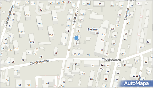 Bydgoszcz, Kilińskiego Jana, płk., 2, mapa Bydgoszczy