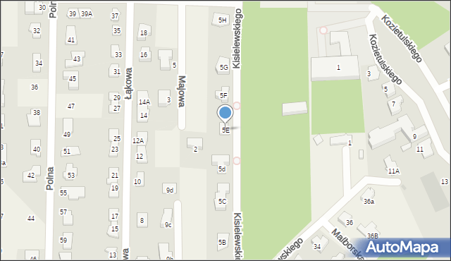 Chotomów, Kisielewskiego Stefana, 5E, mapa Chotomów