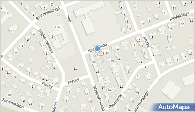 Ciechanów, Kicińskiego Brunona, 4, mapa Ciechanów