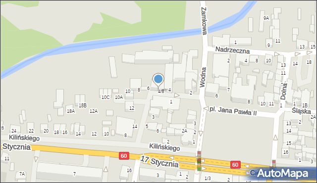Ciechanów, Kilińskiego Jana, płk., 4a, mapa Ciechanów