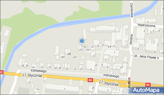 Ciechanów, Kilińskiego Jana, płk., 8B, mapa Ciechanów