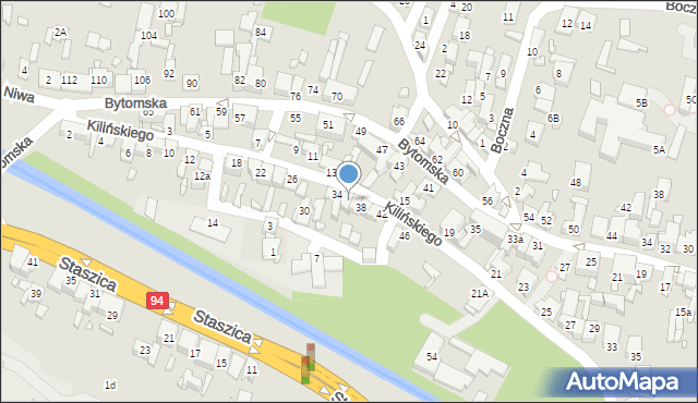 Czeladź, Kilińskiego Jana, płk., 36, mapa Czeladź